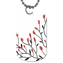 Elegant Tree Dog Tag (one Side)