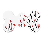 Elegant tree Dog Tag Bone (One Side) Front