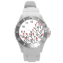 Elegant Tree Round Plastic Sport Watch (l)