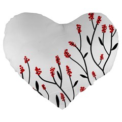 Elegant Tree Large 19  Premium Heart Shape Cushions