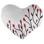 Elegant tree Large 19  Premium Heart Shape Cushions Front