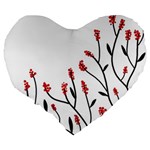 Elegant tree Large 19  Premium Heart Shape Cushions Back