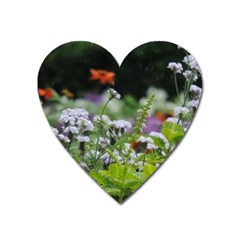 Wild Flowers Heart Magnet