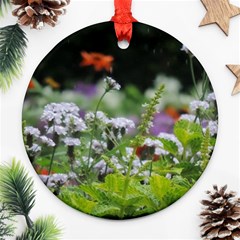 Wild Flowers Round Ornament (two Sides) 