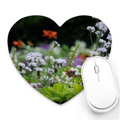 Wild Flowers Heart Mousepads