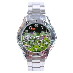 Wild Flowers Stainless Steel Analogue Watch