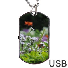 Wild Flowers Dog Tag Usb Flash (one Side)