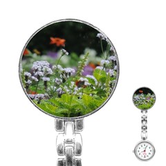 Wild Flowers Stainless Steel Nurses Watch