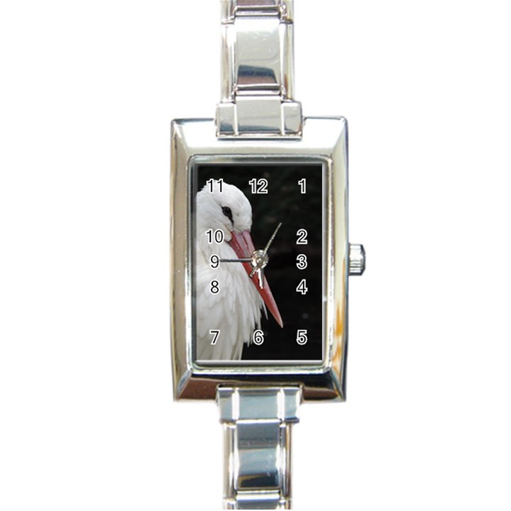 Stork bird Rectangle Italian Charm Watch