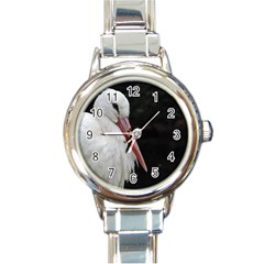 Stork Bird Round Italian Charm Watch