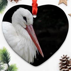 Stork Bird Ornament (heart) 