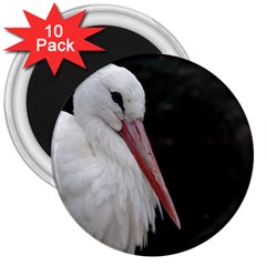 Stork Bird 3  Magnets (10 Pack)  by picsaspassion