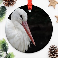 Stork Bird Round Ornament (two Sides) 