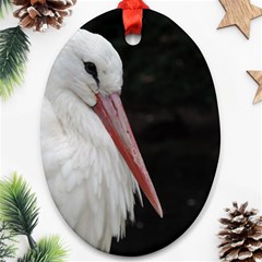 Stork Bird Oval Ornament (two Sides)