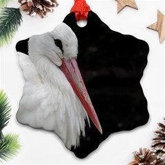 Stork Bird Ornament (snowflake) 