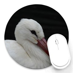 Wild Stork Bird Round Mousepads