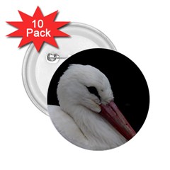 Wild Stork Bird 2 25  Buttons (10 Pack)  by picsaspassion