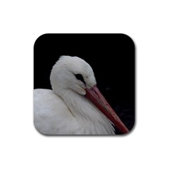 Wild Stork Bird Rubber Coaster (square) 