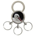 Wild Stork bird 3-Ring Key Chains Front