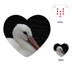 Wild Stork Bird Playing Cards (heart) 