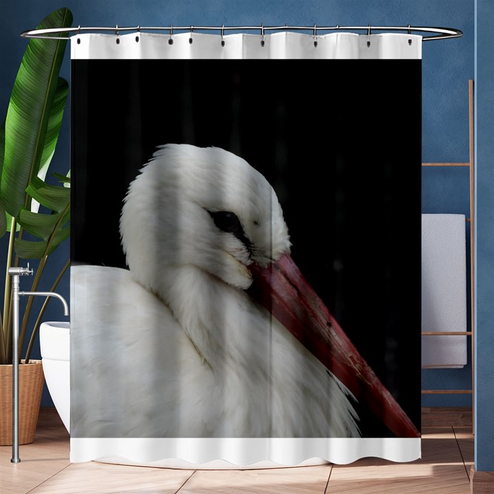 Wild Stork bird Shower Curtain 60  x 72  (Medium) 