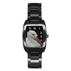 Wild Stork Bird Stainless Steel Barrel Watch