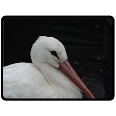 Wild Stork Bird Double Sided Fleece Blanket (large) 