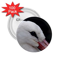 Wild Stork Bird, Close-up 2 25  Buttons (100 Pack)  by picsaspassion