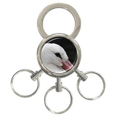 Wild Stork Bird, Close-up 3-ring Key Chains