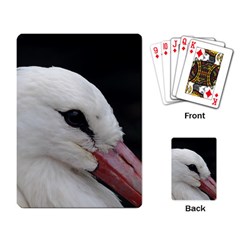 Wild Stork Bird, Close-up Playing Card