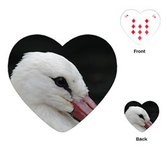 Wild Stork Bird, Close-up Playing Cards (heart) 