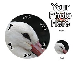 Wild Stork Bird, Close-up Playing Cards 54 (round) 