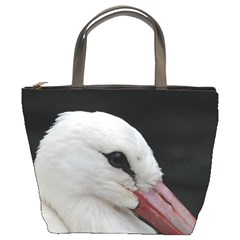 Wild Stork Bird, Close-up Bucket Bags