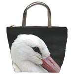 Wild Stork bird, close-up Bucket Bags Front