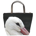 Wild Stork bird, close-up Bucket Bags Back