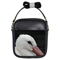 Wild Stork Bird, Close-up Girls Sling Bags