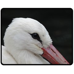 Wild Stork Bird, Close-up Fleece Blanket (medium) 