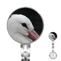 Wild Stork Bird, Close-up Stainless Steel Nurses Watch