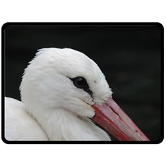 Wild Stork Bird, Close-up Double Sided Fleece Blanket (large) 