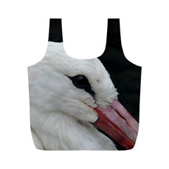 Wild Stork Bird, Close-up Full Print Recycle Bags (m) 