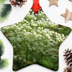 White Summer Flowers Ornament (star) 