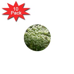 White Summer Flowers 1  Mini Magnet (10 Pack) 