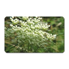 White Summer Flowers Magnet (rectangular)