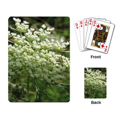 White Summer Flowers Playing Card