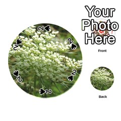 White summer flowers Playing Cards 54 (Round) 