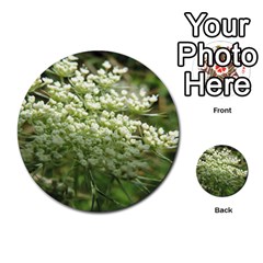 White Summer Flowers Multi-purpose Cards (round)  by picsaspassion