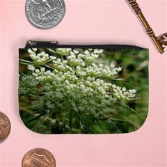 White Summer Flowers Mini Coin Purses