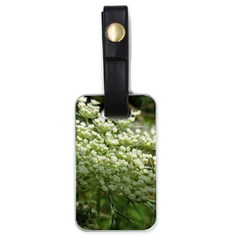 White Summer Flowers Luggage Tags (one Side) 