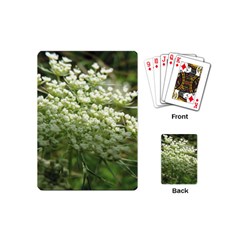 White Summer Flowers Playing Cards (mini) 