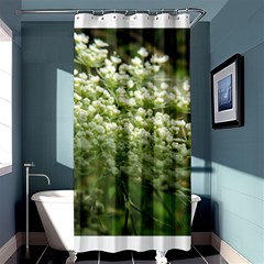 White Summer Flowers Shower Curtain 36  X 72  (stall) 